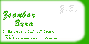 zsombor baro business card